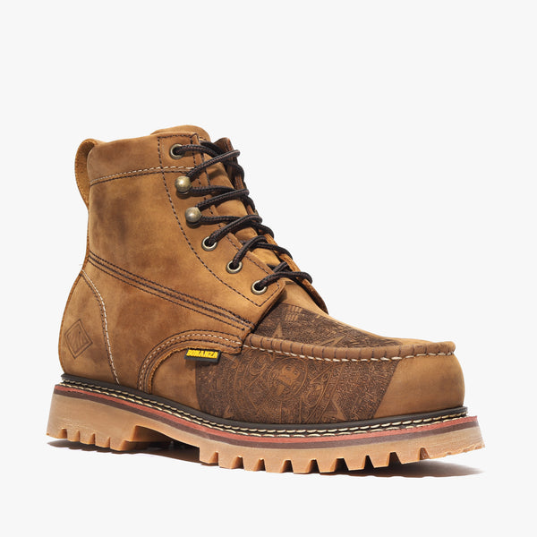HERITAGE 6" MOC TOE AZTEC BROWN