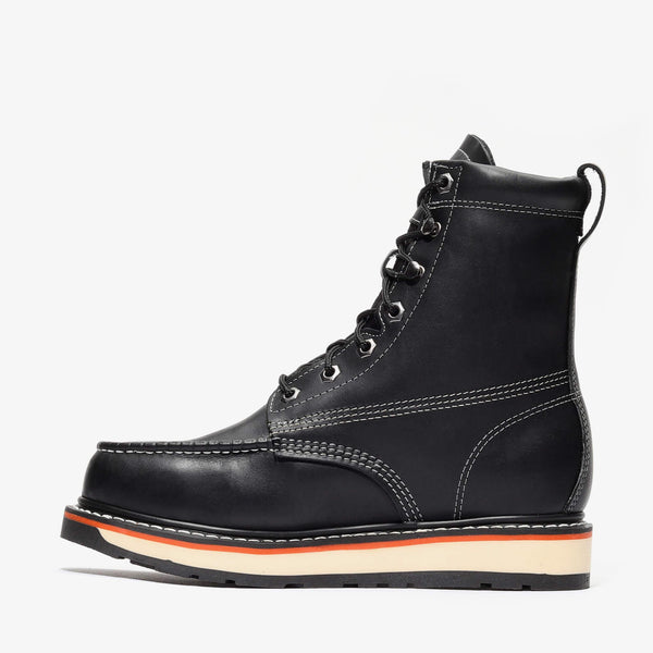 FRONTIER DUAL 8" MOC TOE (STEEL TOE) - FRONTIER DUAL 8" MOC TOE (STEEL TOE) - 6 / BLK - Bonanza Boots