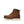 Brown leather boot with a white sole on a white background