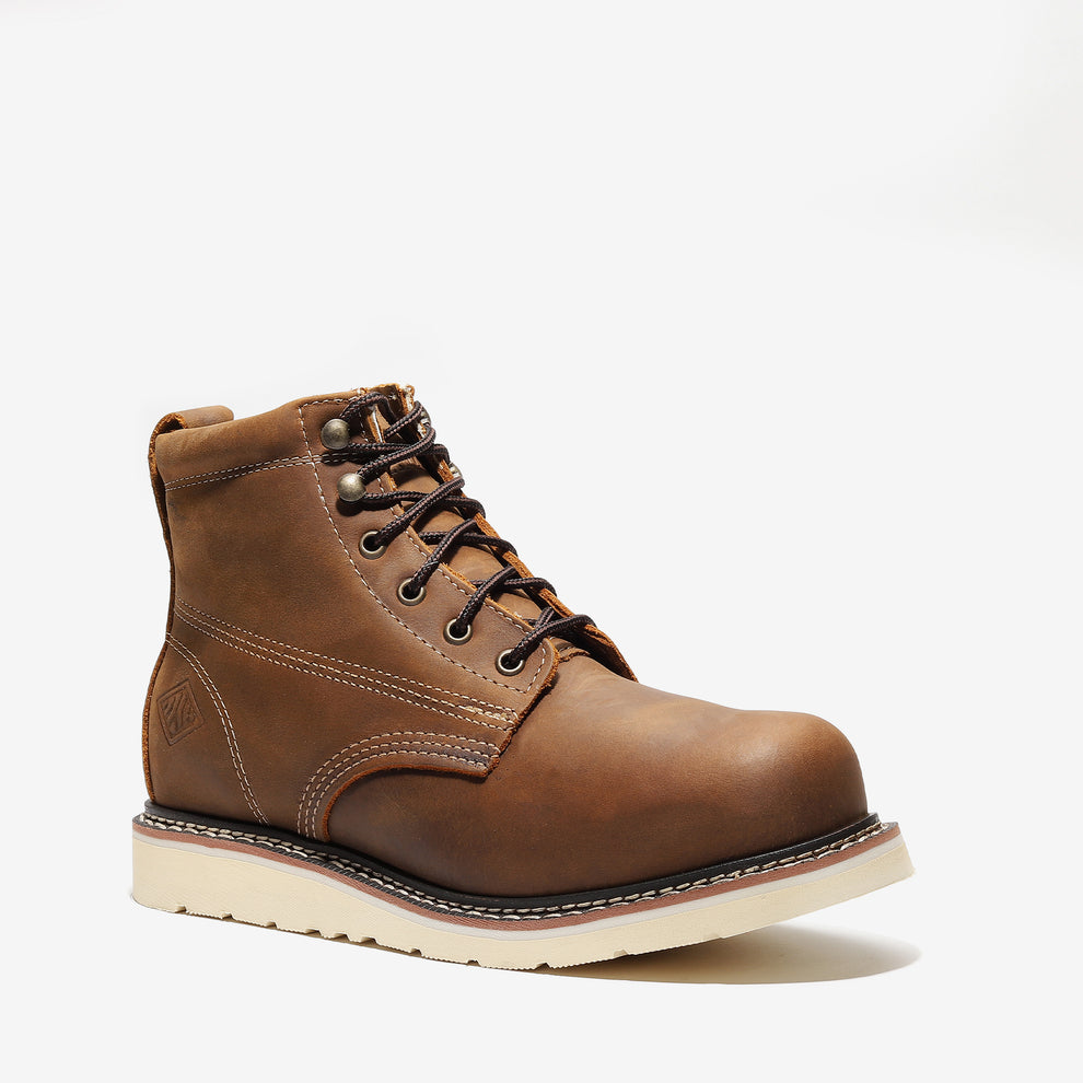 Bonanza New Frontier 6-Inch Burgundy Plain Toe Work Boot