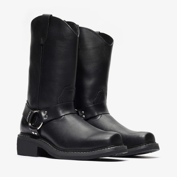 NOMAD 10" HARNESS RIDER - NOMAD 10" HARNESS RIDER - 6 / Jet Black - Bonanza Boots