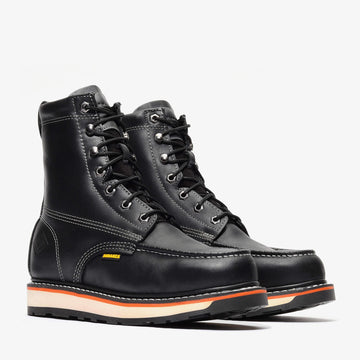 FRONTIER DUAL 8" MOC TOE (STEEL TOE) - FRONTIER DUAL 8" MOC TOE (STEEL TOE) - 6 / BLK - Bonanza Boots