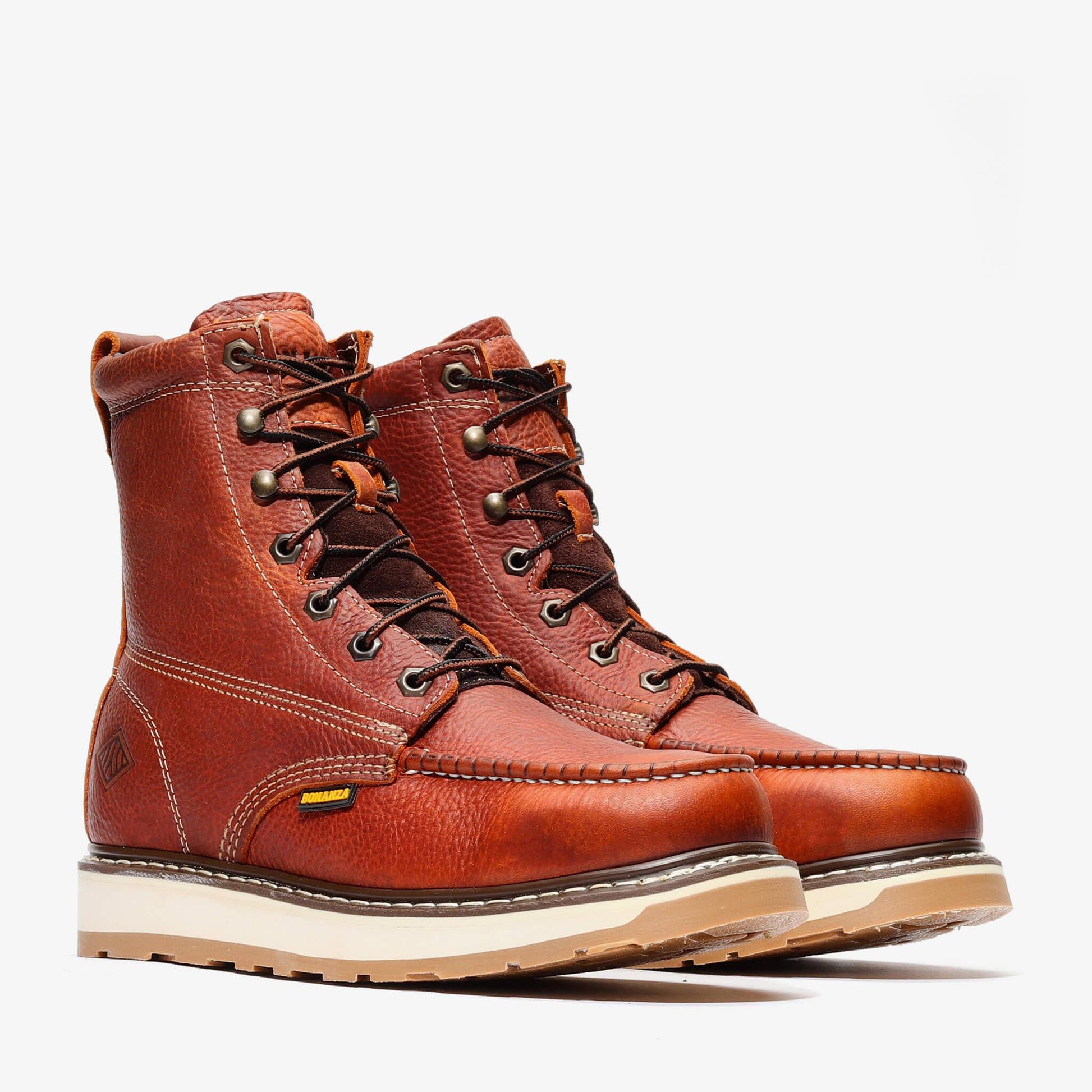 FRONTIER DUAL 8" MOC TOE - FRONTIER DUAL 8" MOC TOE - 6 / Light Brown - Bonanza Boots