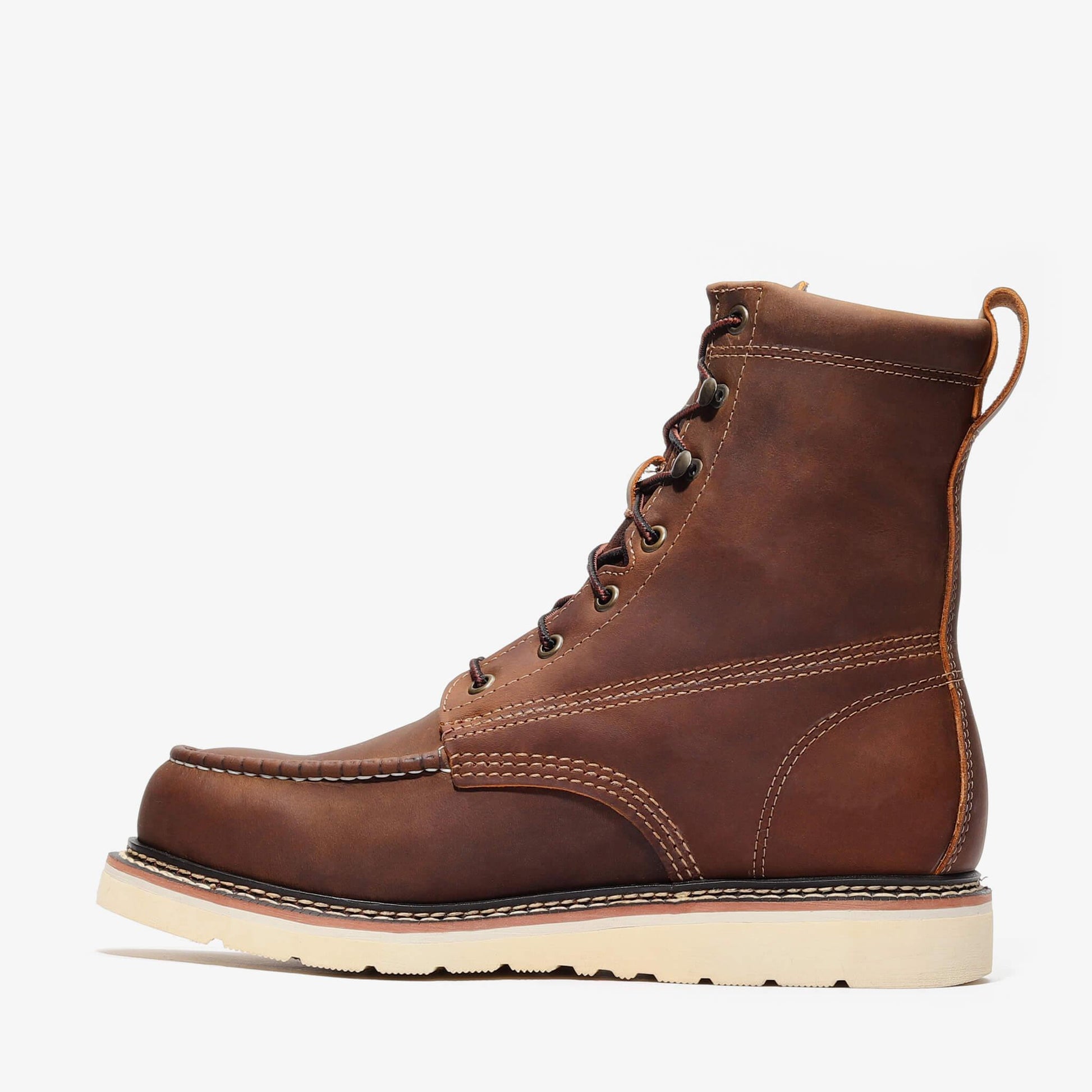 FRONTIER CLASSIC 8" MOC TOE (STEEL TOE) - FRONTIER CLASSIC 8" MOC TOE (STEEL TOE) - 5 / Crazy Brown - Bonanza Boots