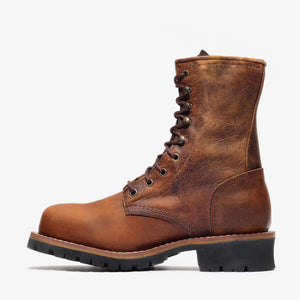 SIERRA 9" LOGGER (STEEL TOE) - SIERRA 9" LOGGER (STEEL TOE) - 5 / Crazy Brown - Bonanza Boots