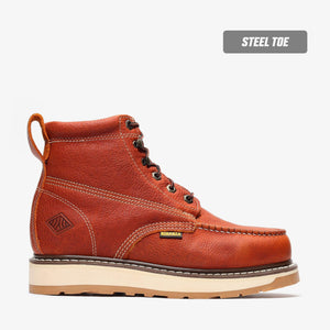 FRONTIER DUAL 6" MOC TOE (STEEL TOE) - FRONTIER DUAL 6" MOC TOE (STEEL TOE) - 5 / Light Brown - Bonanza Boots