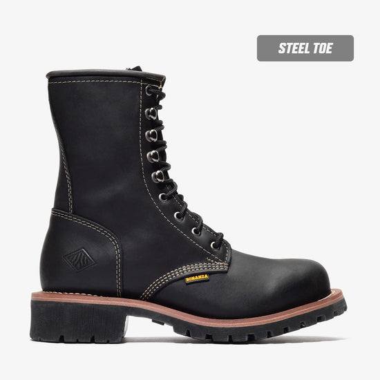 SIERRA 9" LOGGER (STEEL TOE) - SIERRA 9" LOGGER (STEEL TOE) - 5 / Black - Bonanza Boots