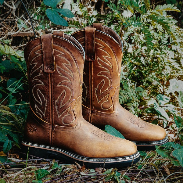 RANCHER GRIT 12" SQUARE TOE WELLINGTON - RANCHER GRIT 12" SQUARE TOE WELLINGTON - undefined - Bonanza Boots