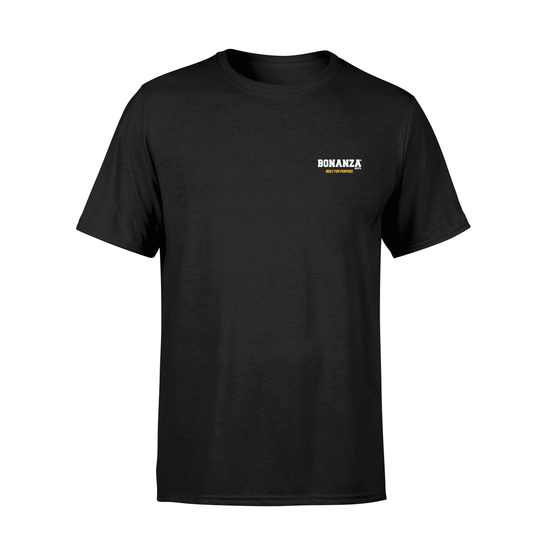 SHORT SLEEVE PRINTED T-SHIRT BLACK - SHORT SLEEVE PRINTED T-SHIRT BLACK - undefined - Bonanza Boots
