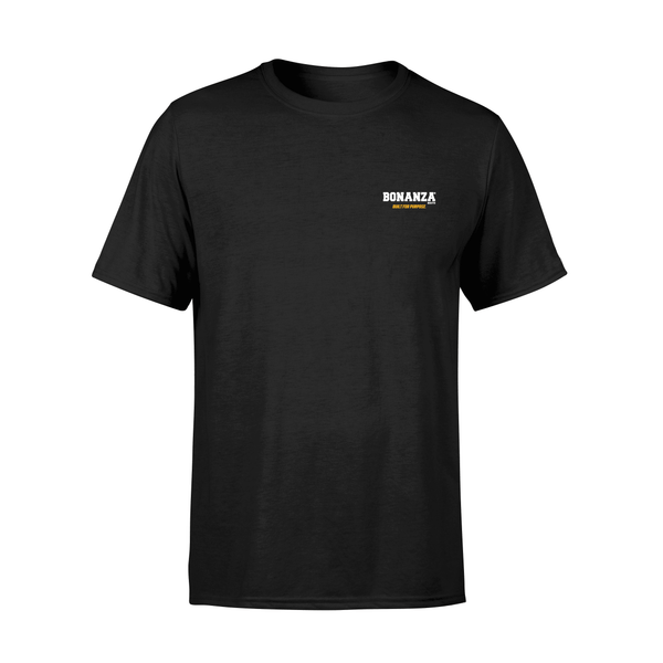 SHORT SLEEVE PRINTED T-SHIRT BLACK - SHORT SLEEVE PRINTED T-SHIRT BLACK - undefined - Bonanza Boots
